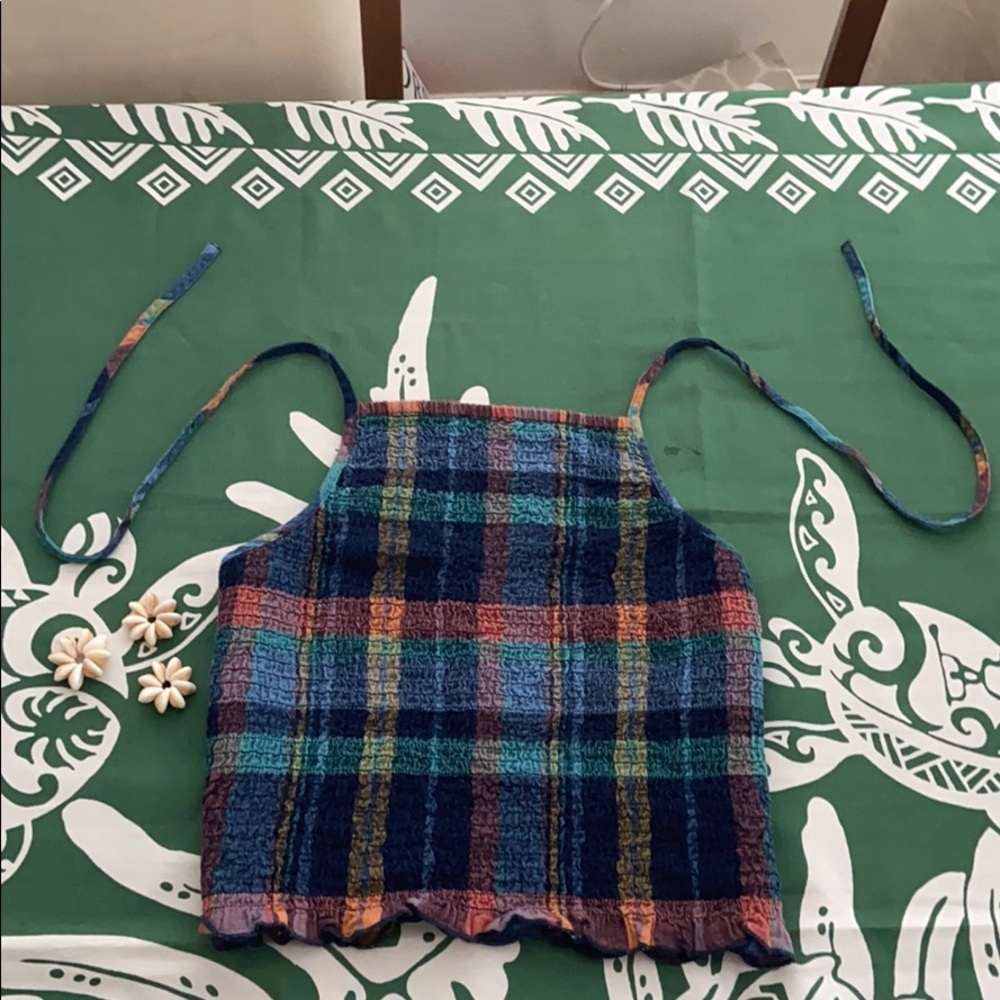 American Eagle Plaid Crop Top